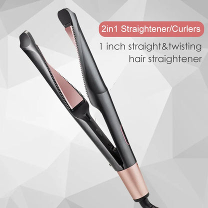 Twisted Curling Comb And Straightener Dual Purpose