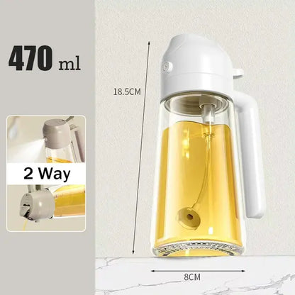 2-In-1 Oil Spray Bottle Multifunction Glass